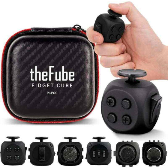 Face pressure relief infinite cube, suitable for adults and children, improves concentration, mindfulness assistance, silent and sound modes, insomnia sufferers (midnight) for boys, children, and adults